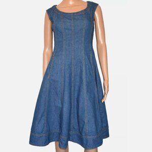 PILCRO AND THE LETTERPRESS ANTHROPOLOGIE Denim Sleeveless Dress Size 2